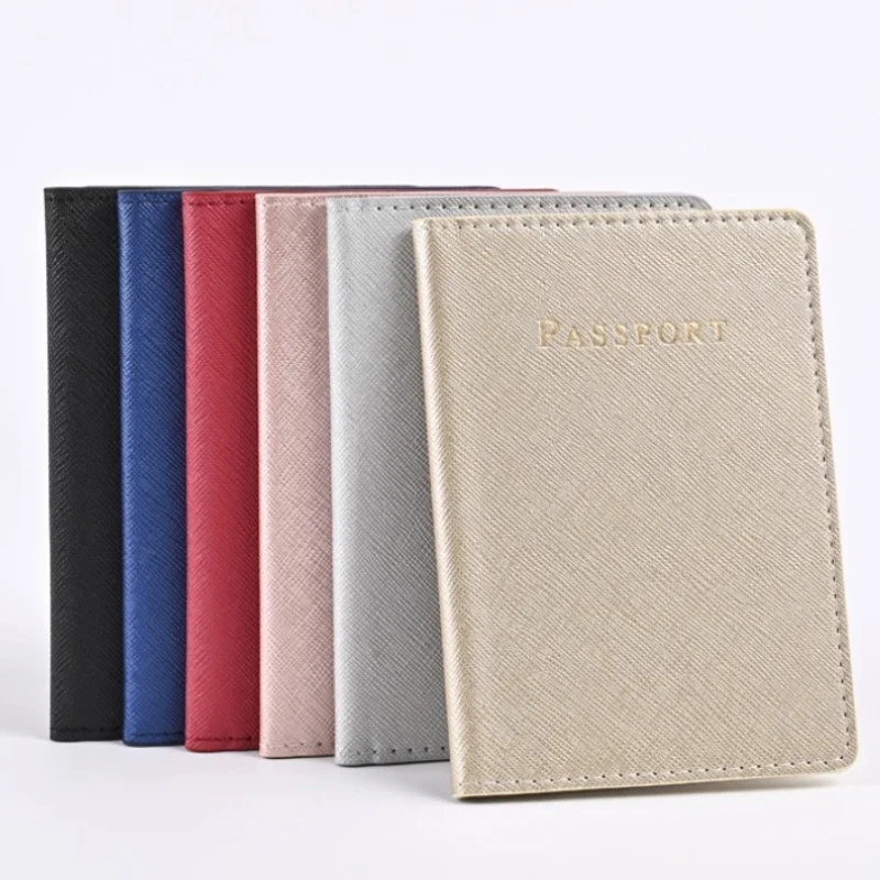 

Men/women Travel Accessories Solid Color PU Leather Passport Holder Cover Multi-functional Passport Case Cards Protection Case