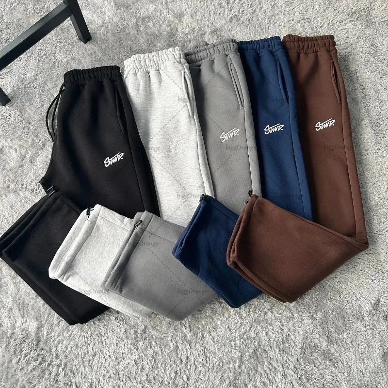 Straat Hip Hop Trend Eenvoudige Brief Borduren Casual Broek Mannen Retro Harajuku Y2K Losse en Veelzijdige Rechte Broek Vrouwen