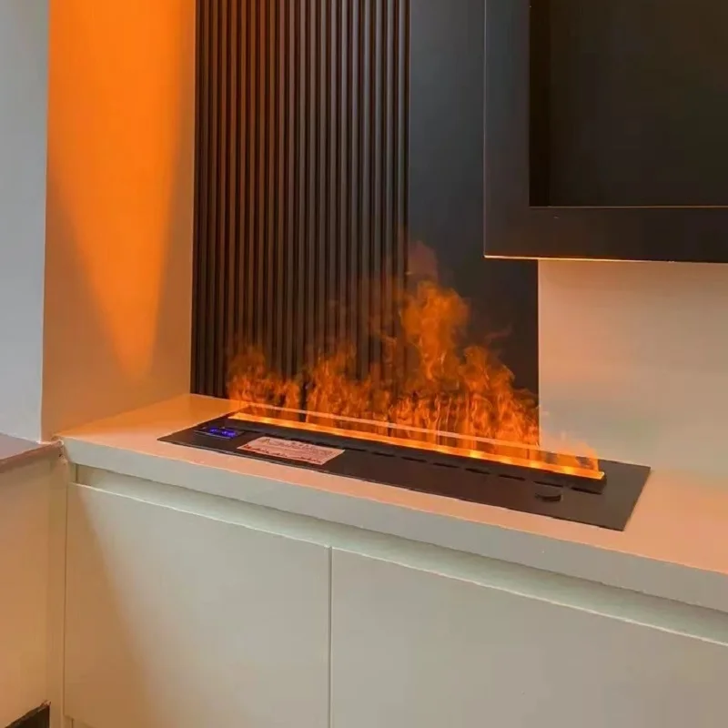 Lareira eletrônica com luz LED, Névoa Artificial de Água, Lareira Doméstica, Lareiras Decorativas com Placa de Controle, Chimenea a Vapor