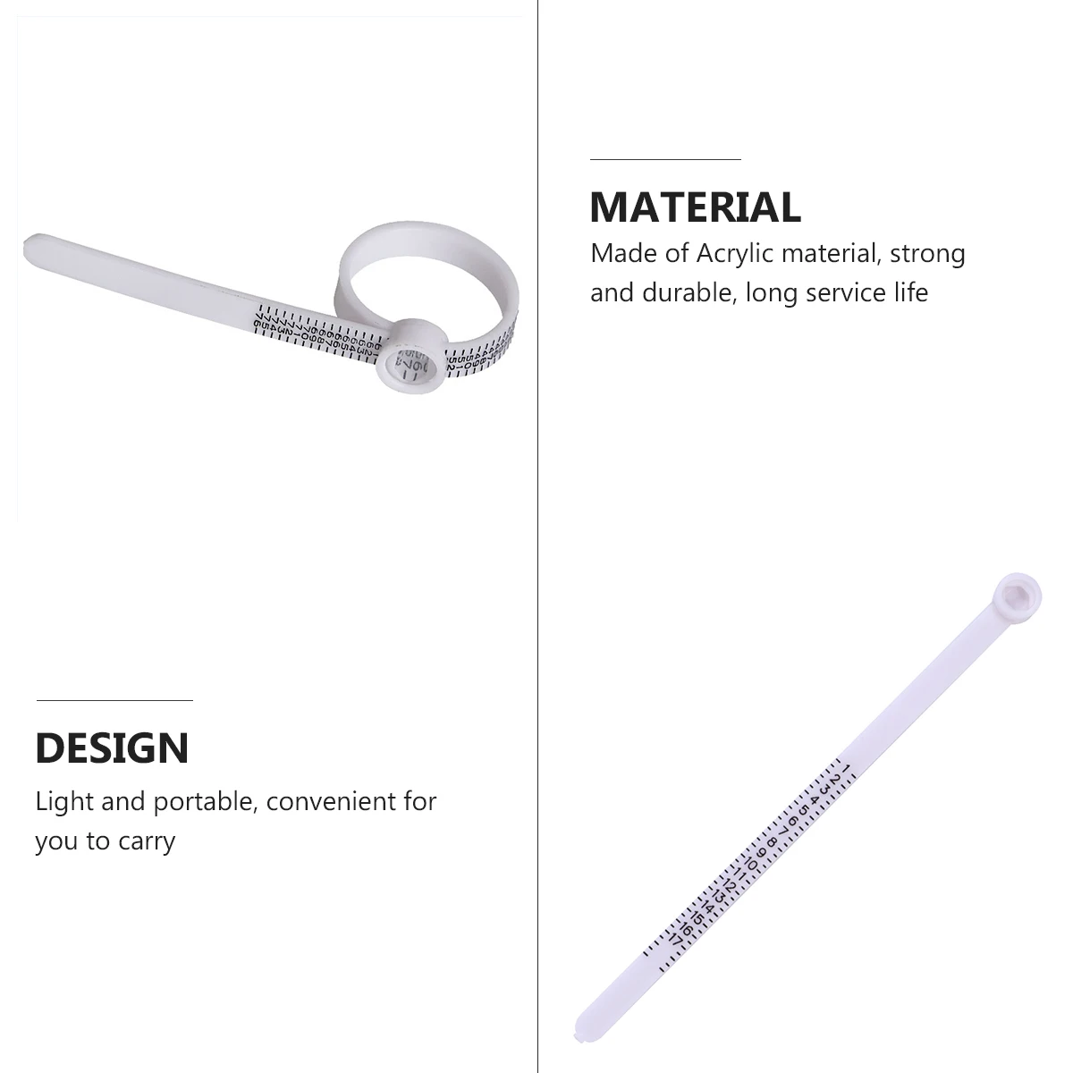 Ring Gauge Sizer Plastic Measurement Tool for Rings Bracelet Size Chart Measure Gauge For Rings Kit Easy to Read Portable