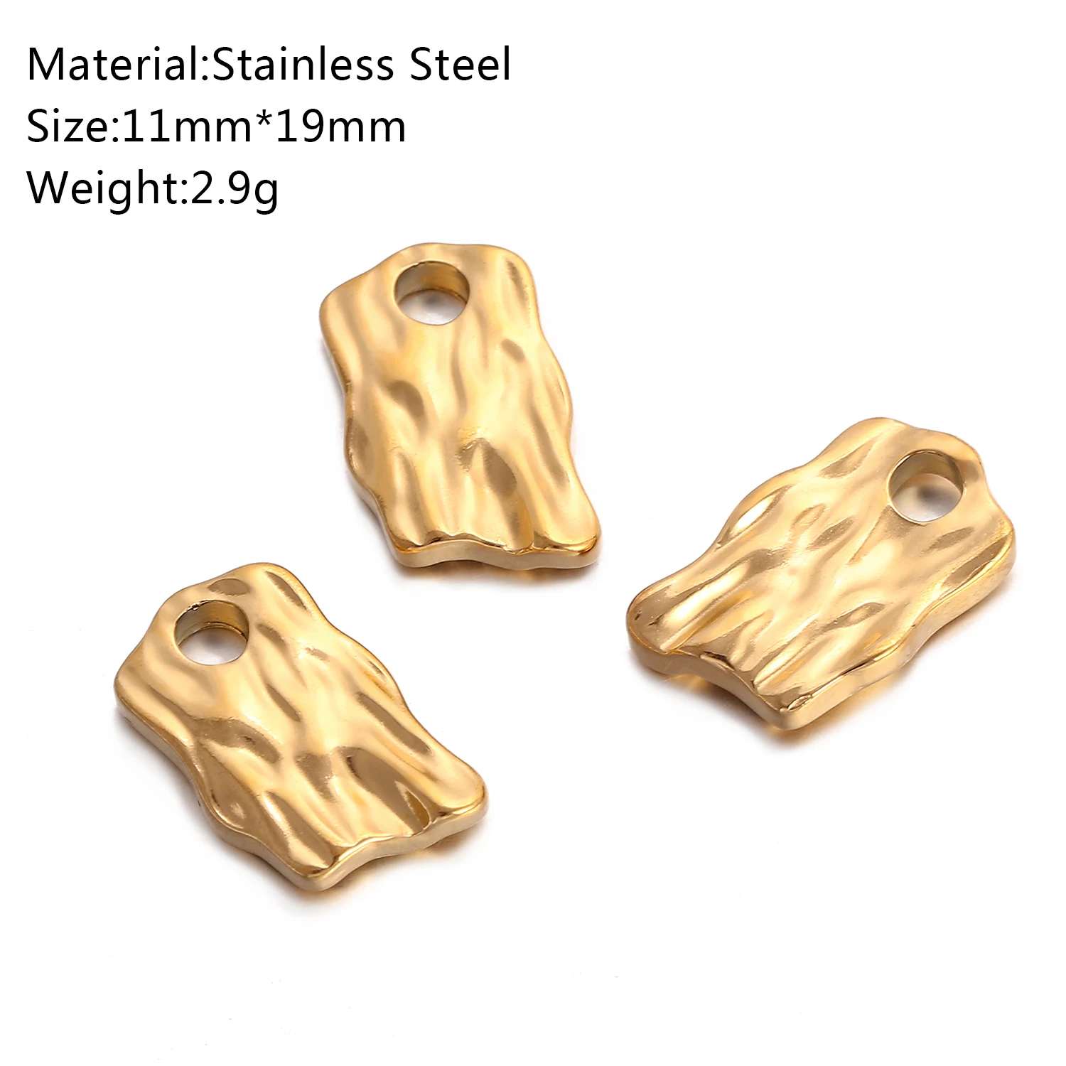 3Pcs Stainless Steel Geometry Embossing Charms Wholesale DIY Jewelry Making Pendants Earring Braclet Necklaces Accessory Finding