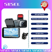 3 Inch hd Car Black Box 4k Wifi Dash Camera Car Dvr Front and Rear Dual Lens hd 4k Wifi Dashcam ADAS 4k Dual Lens Car Dash Cam