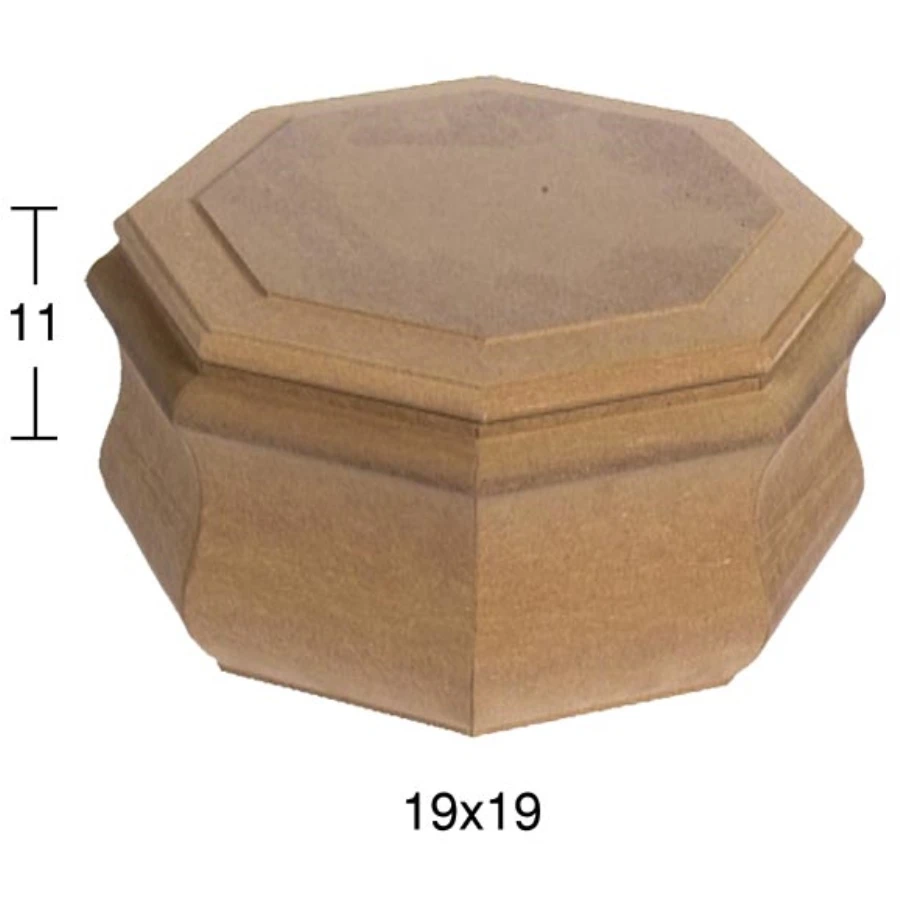 KU294 Round Milling Box, Unpainted Raw Wood Mdf Box