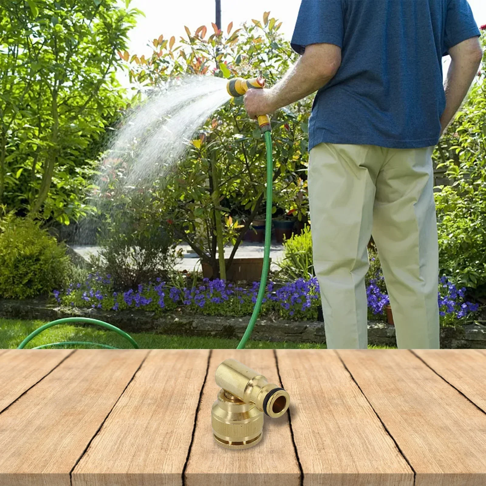 

1/2 And 3/4 Hose Connector Brass Hose Connection Home Garden Corrosion-resistant External Thread Taps Solid Brass