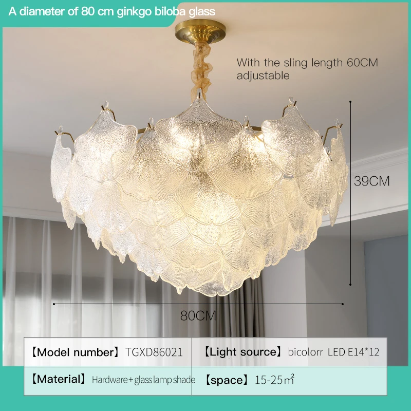 Maple Leaf Cluster Plafondlamp Kleine Kroonluchter Woonkamer Eetkamer Eiland Decoratie Franse Retro Parel Glazen Kroonluchter