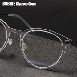 Denmark Brand Design Ultralight Glasses Frame Men Women Myopia Prescription Round Eyeglasses Oculos 6541 6537 Handmade Fashion