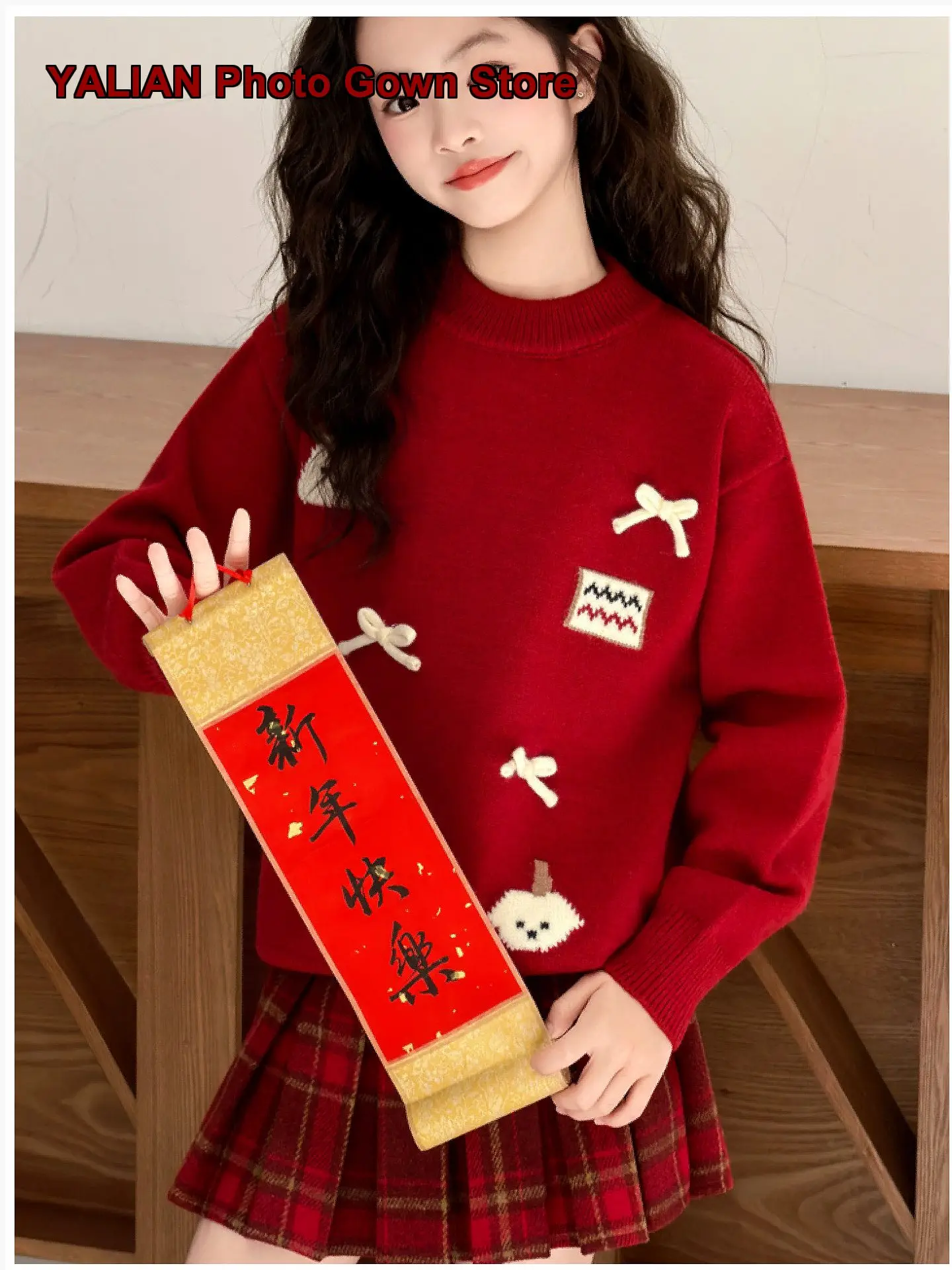 Girls Turtleneck Sweater Kids Winter Christmas Holiday Knit Top Solid Color Fleece Lined Thickened Warm Base Layer Toddler Cloth