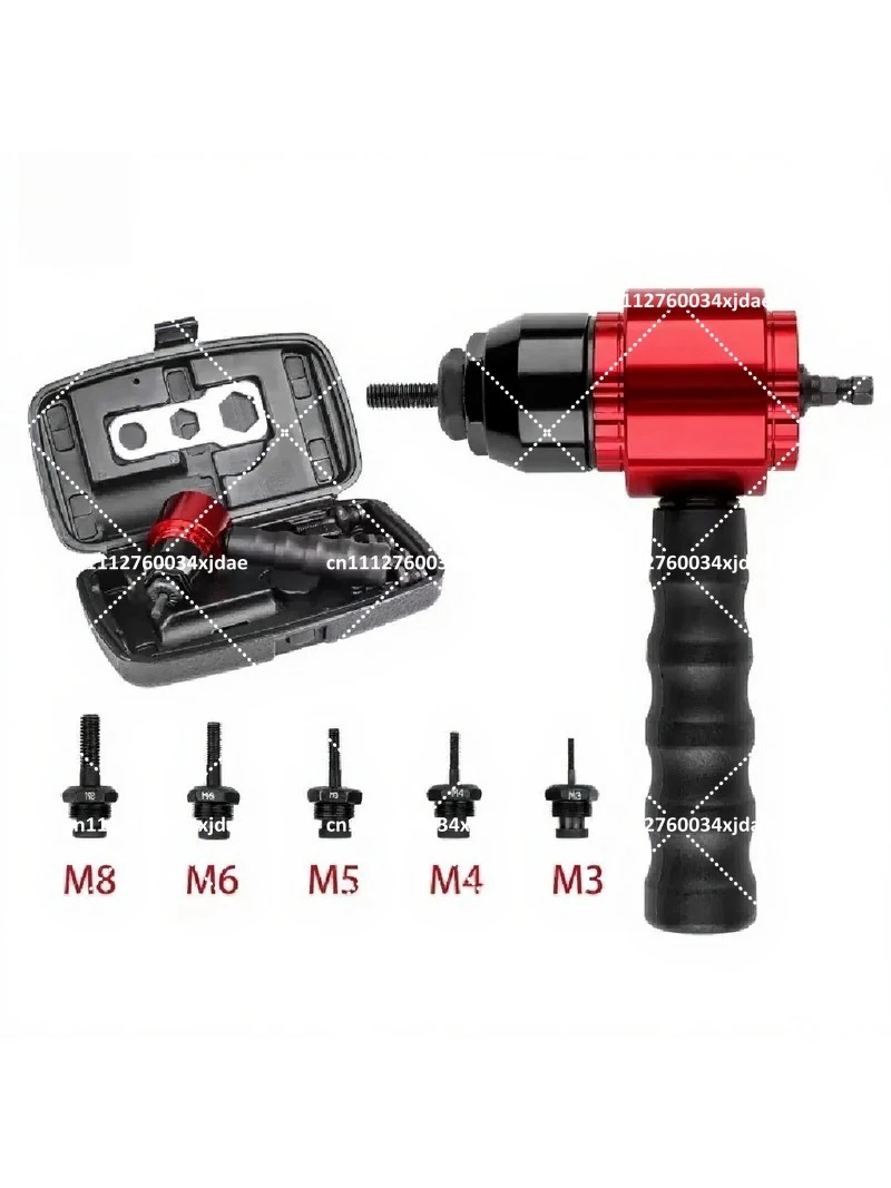 Electric Rivet Nut Gun Adapter Set Metric & Imperial Threaded Rod Multi-Scene Hand Drill Rotary Tool