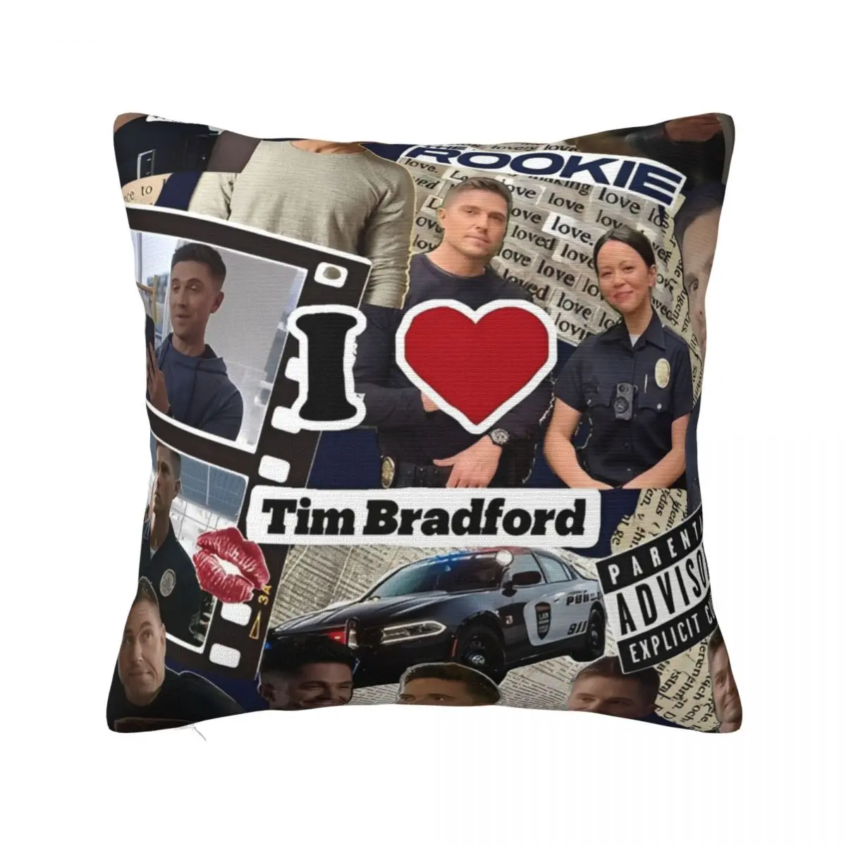 Decorative Pillowcases Tim Bradford Rookie Merchandise Chair Pillow Case Cover Square Multi-Size Wholesale