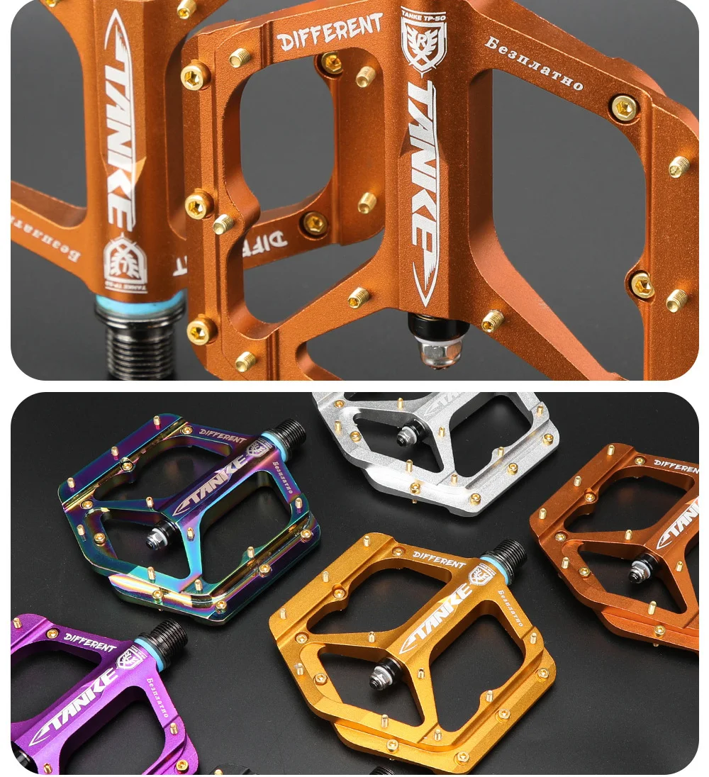 MTB Fahrradpedale mit 3 Lagern, Mountainbike-Pedale aus Aluminiumlegierung, rutschfest, superleicht, flache Plattform, Fahrradzubehör – Detail 15