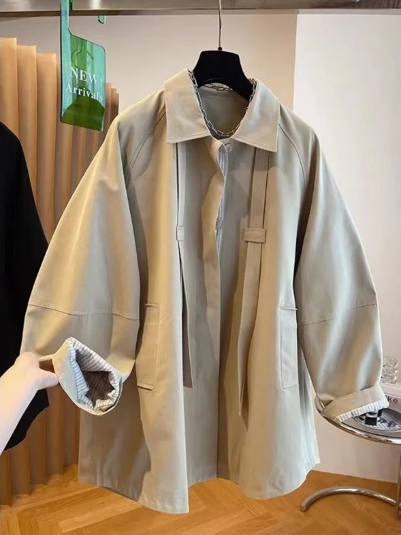 

Ele Briti Sle Women's Coat Casual Loose Spring Autumn Windbreaker Outerwear Comfortable Fabric High Quali Faion