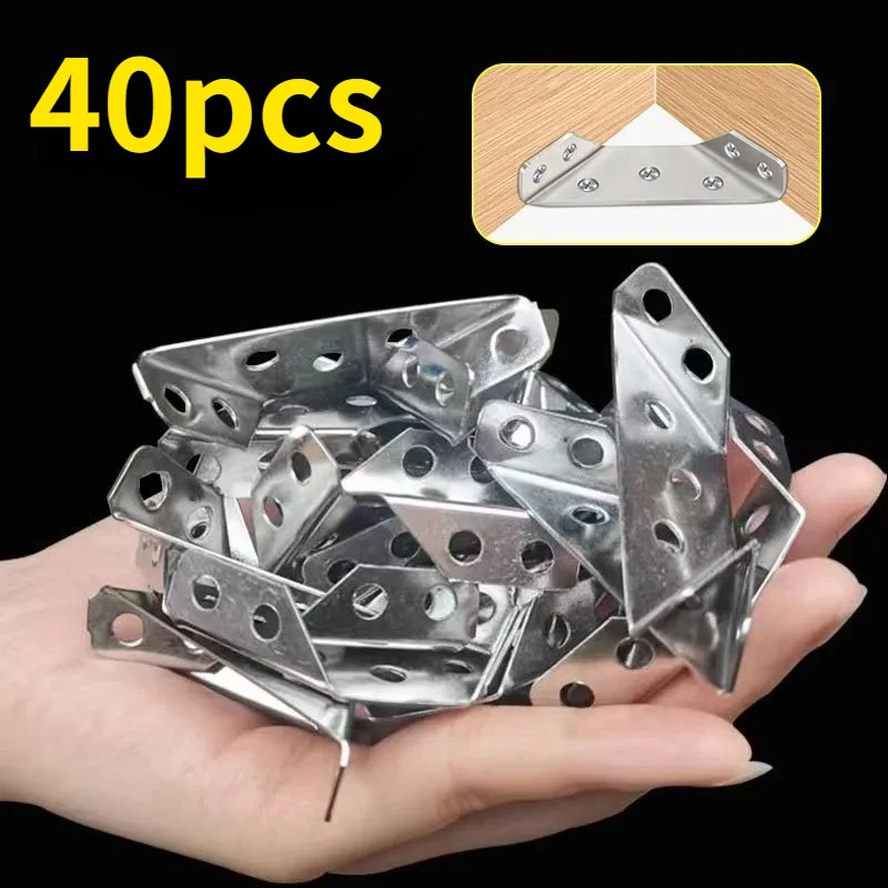 

40/10pcs multifunctional corner code stainless steel, fastener, corner buckle bracket, used for shelves, cabinets, tables, chair