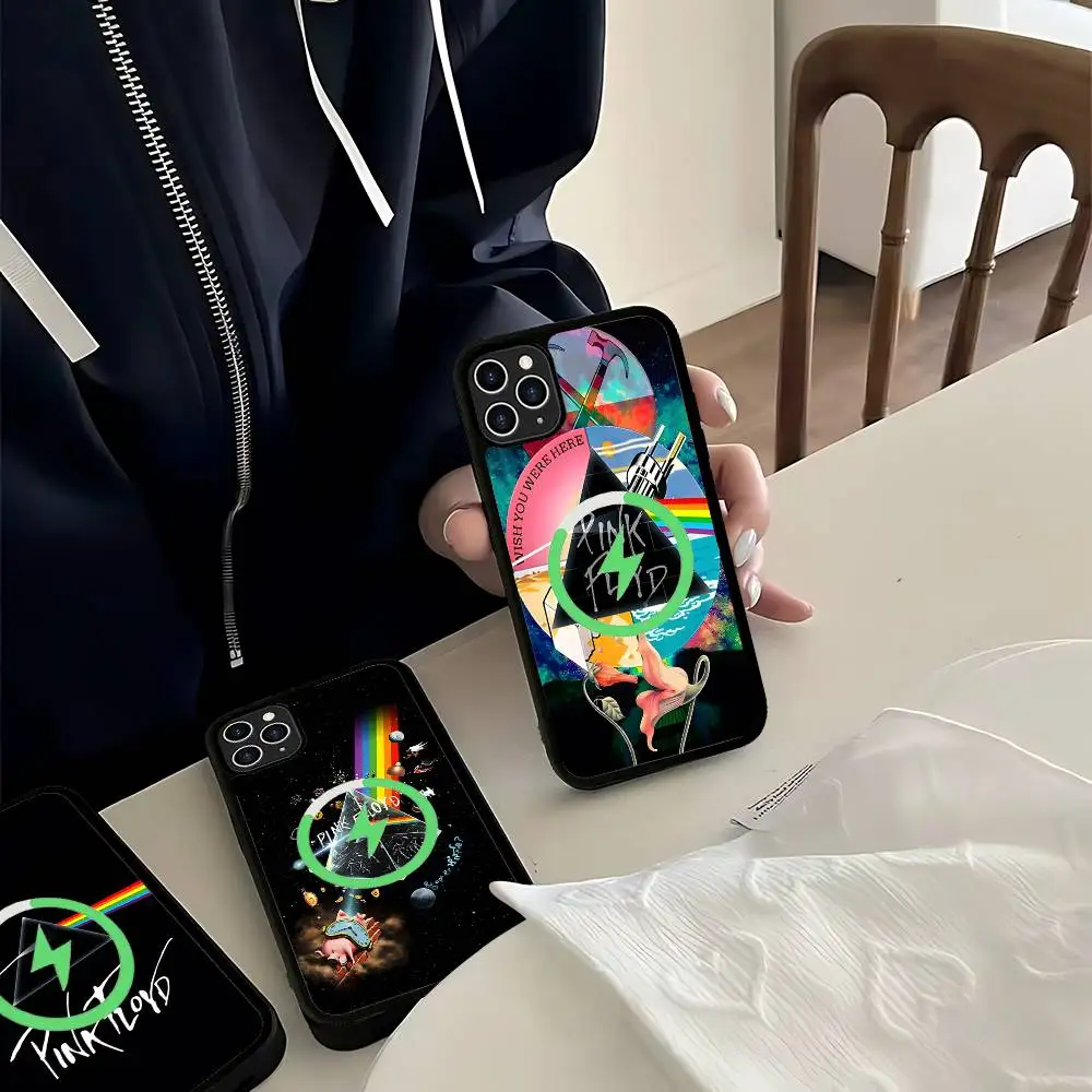 Rock Band P-PinK F-Floyd For Magsafe Case For IPhone 17 16 Pro Max 15 14 Plus 13 12 11 Wireless Charging Phone Cover
