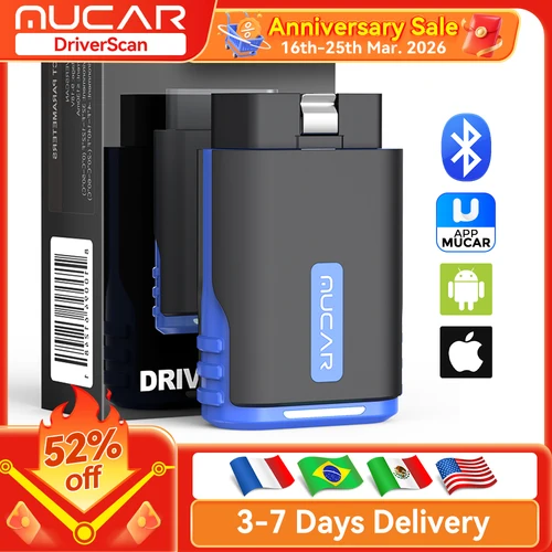 Imagen 1 del producto MUCAR DriverScan OBD2 Escáner Bluetooth, herramienta de escaneo bidireccional Nivel OE Todos los sistemas Diagnóstico 15 Función de servicio