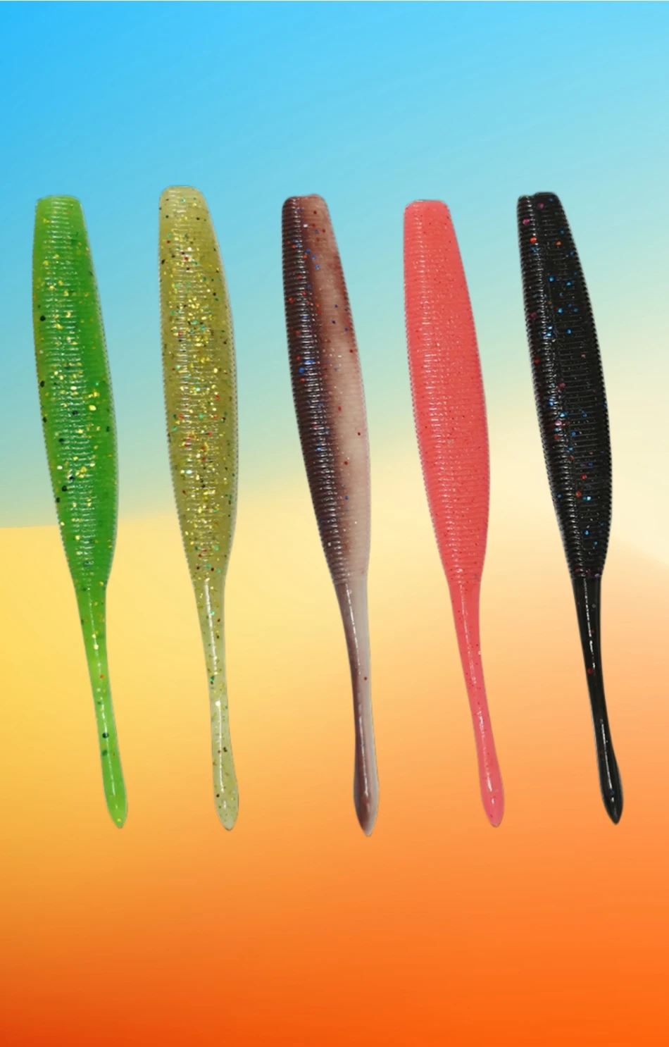 Wobbler Fish Lure 6/8cm Flat Tail Worm Lure Silicone Wobbler Soft Lure Swimbait for Fishing Lure Pesca Jigging Plastic Jerkbait