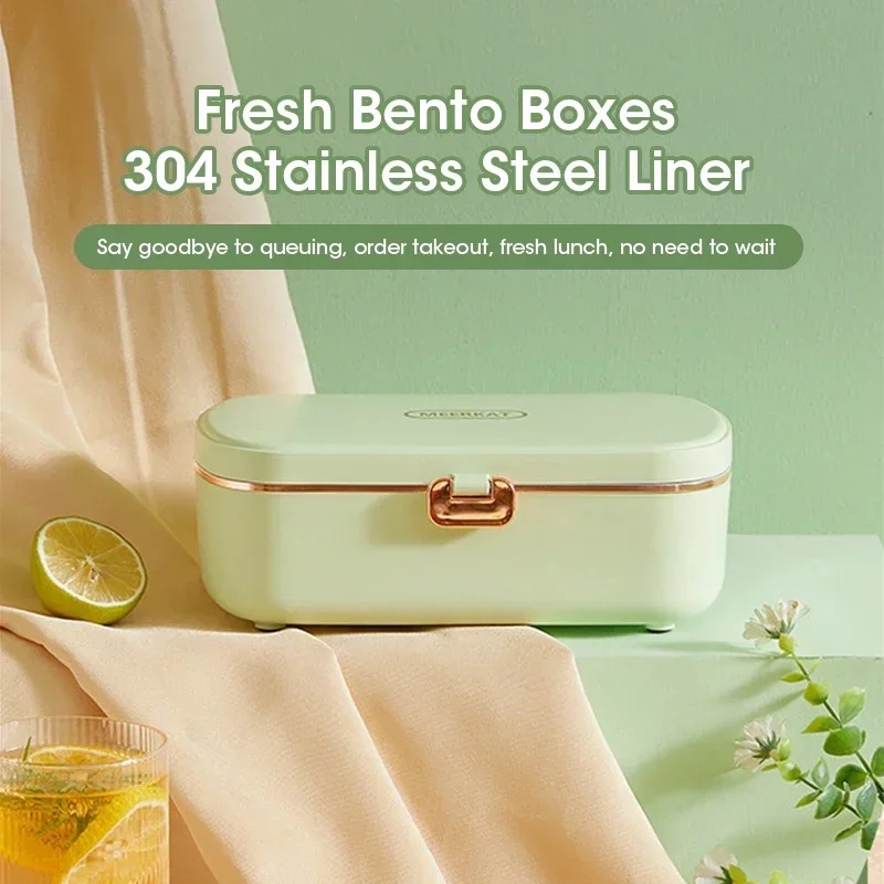 Portable Electric Lunch Thermal Lunch Boxes Water Free Heating Bento Box Stainless Steel Food Warmer Office Thermal Lunch Boxes