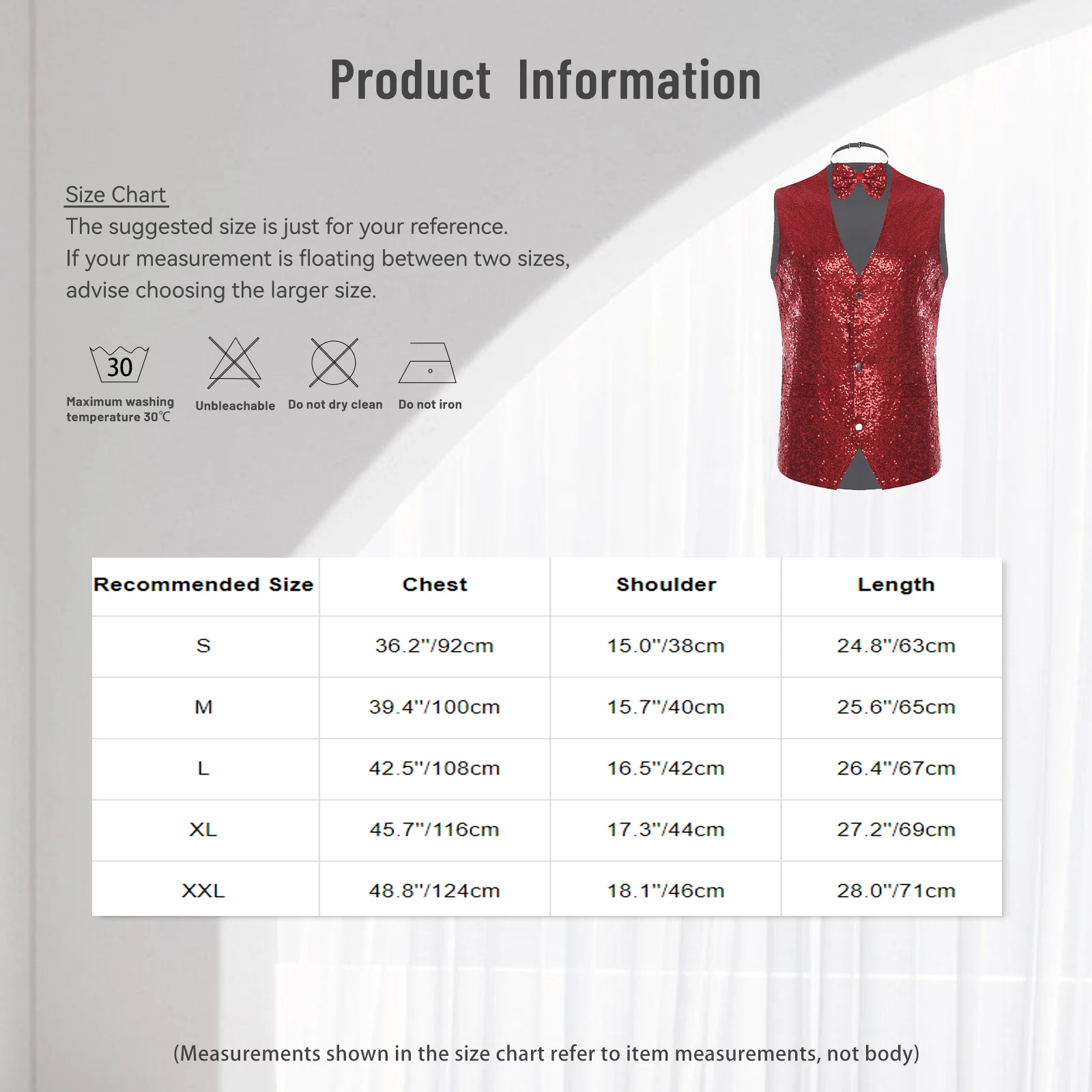 Fashion Mens 70s Disco Shiny Vest Sleeveless Pointed Hem Button-down Waistcoat with Bow Tie Party Gentleman Blazer Vest Costume