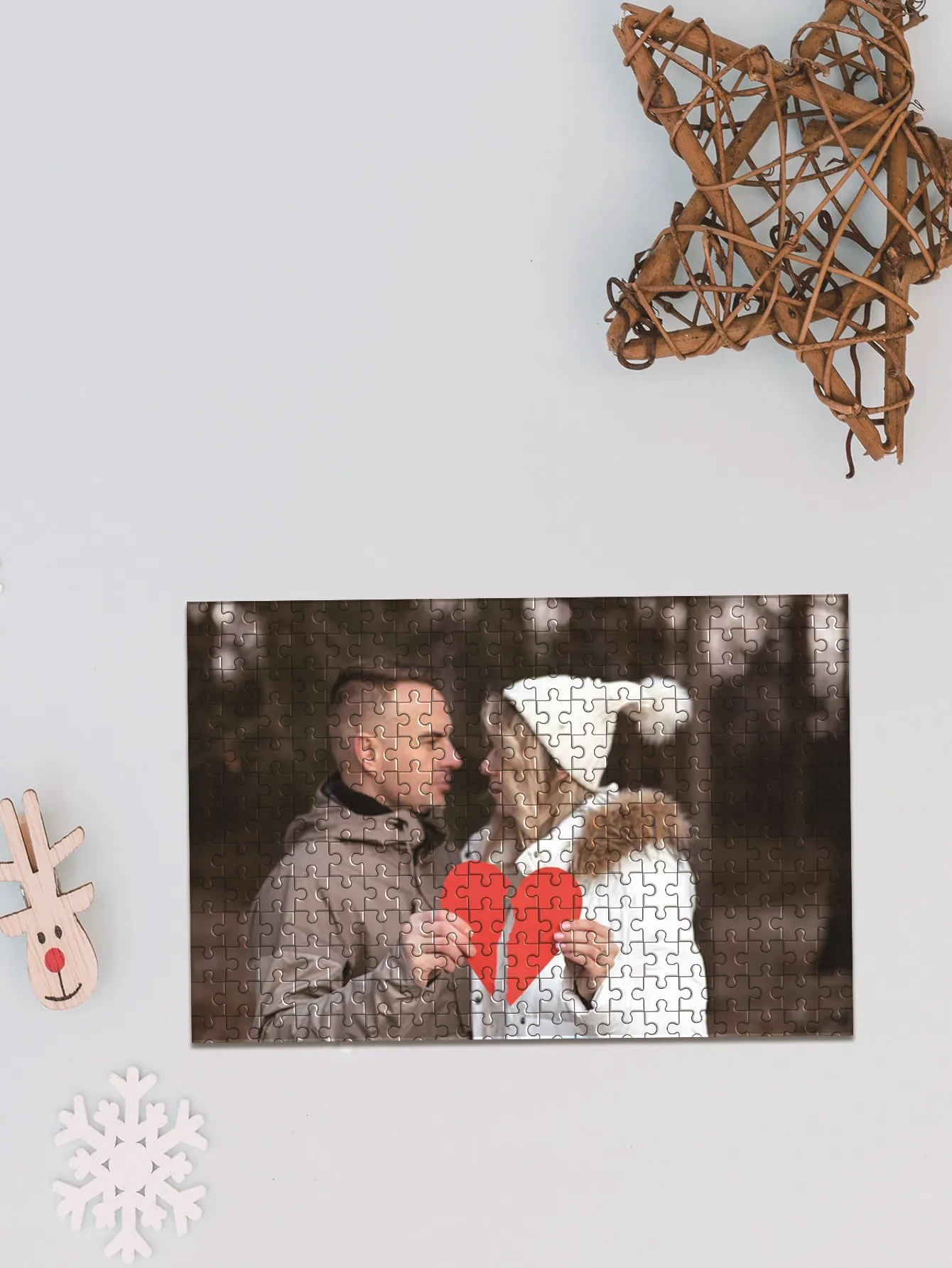 35/300/500/1000pcs Personalized Custom Photo Puzzle Couple DIY Teens Adults Wooden Box Jigsaw Toys For Friends Family Gifts Room