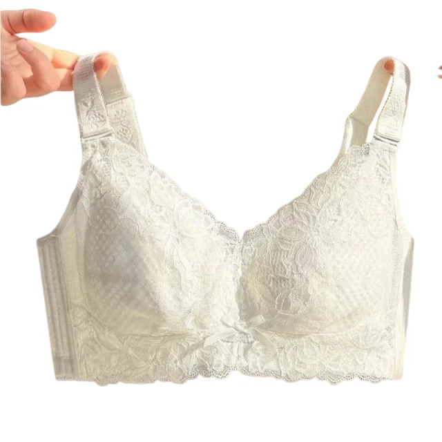 KUCLUT Ultra-thin Lace Summer New Breathable Bra, Large-sized Underwear, Women's Gathering Bra