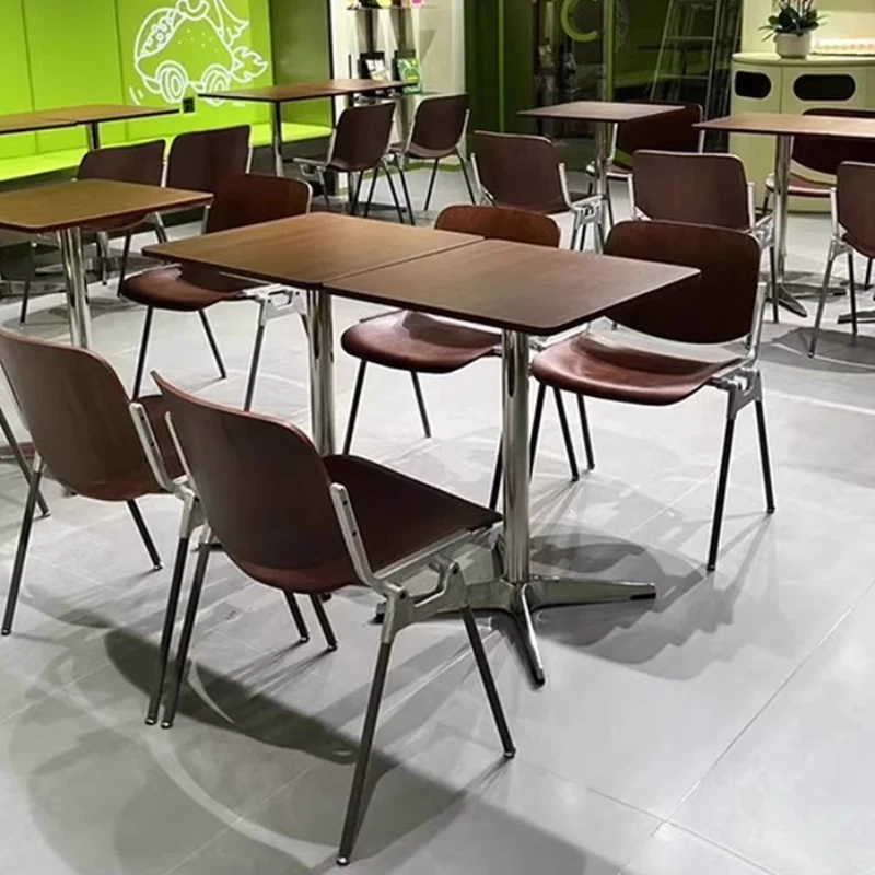 كراسي مريحة متينة مسبقًا من الفولاذ المقاوم للصدأ، كراسي طعام ذات ظهر ممتاز، أثاث مريح ومتين لغرفة الطعام