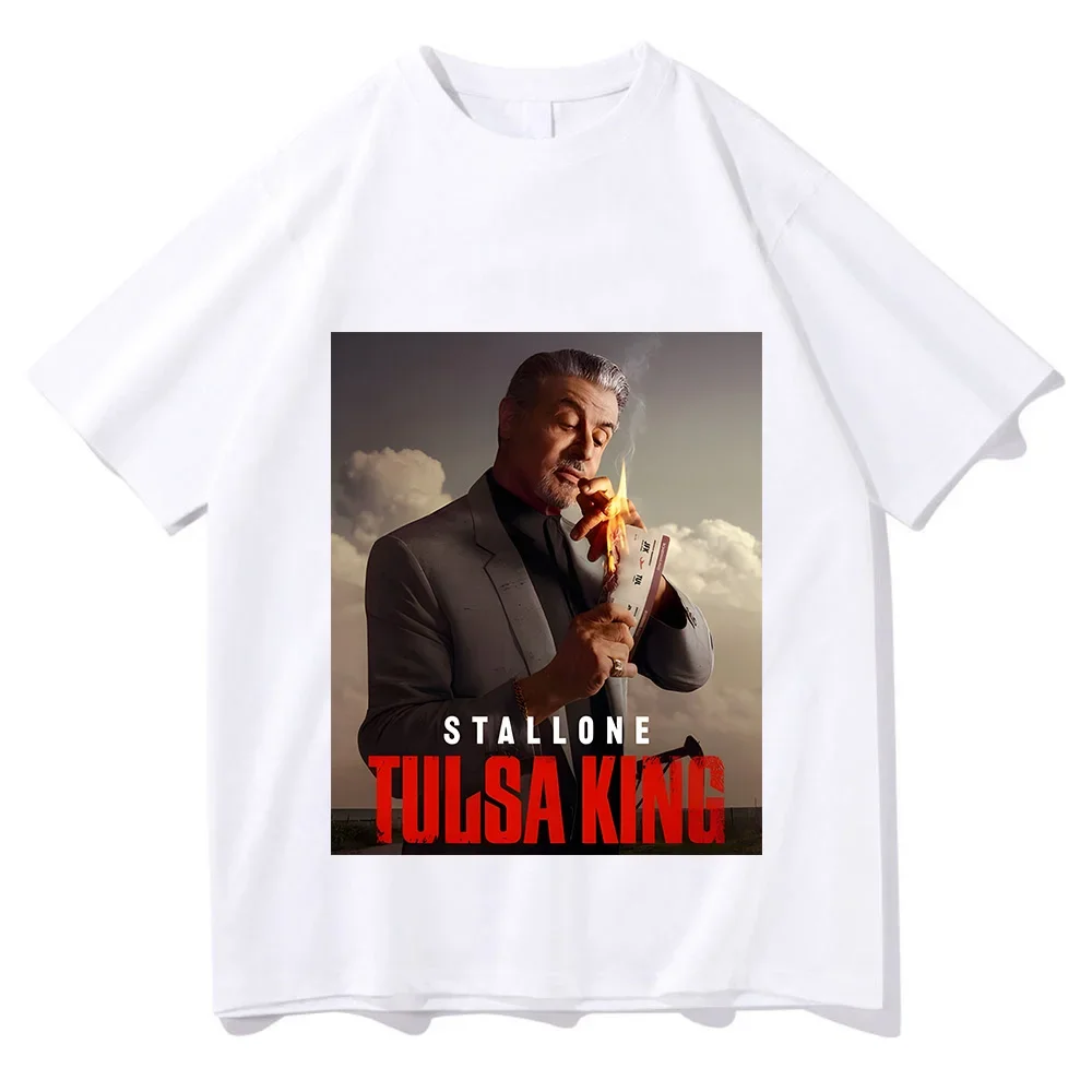 تولسا كينغ تي شيرت الجرافيك الطباعة خمر عالية الجودة تي شيرت قصير الأكمام القطن موضة التي شيرت Camisetas س الرقبة الملابس