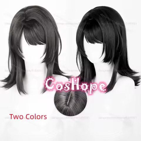 Umiri Yahata Timoris Cosplay Wig 40cm Short Gray Black Wig Cosplay Anime Heat Resistant Synthetic Wigs for Costume