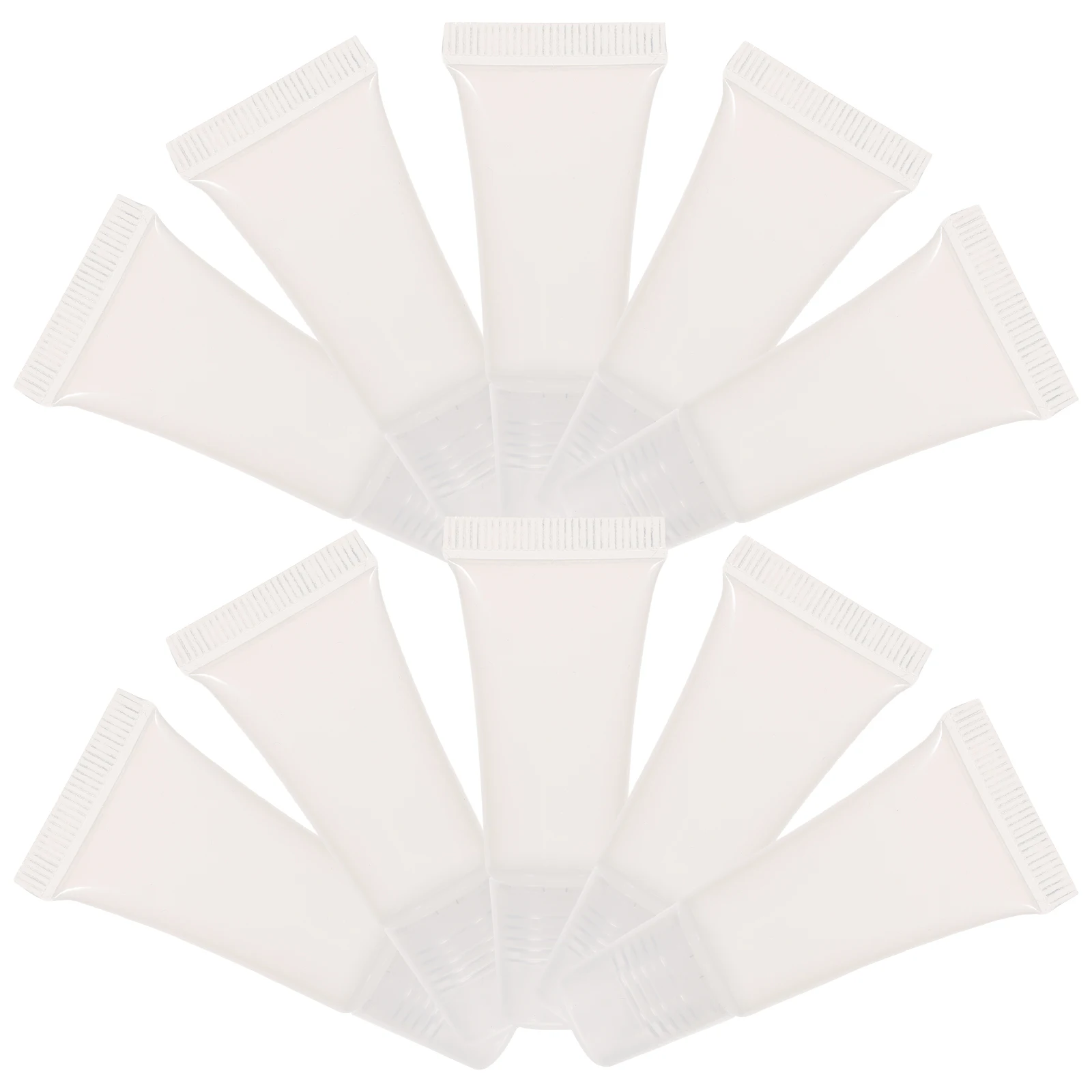 

10Pcs 8ml Lip Balm Tube Clear Container PP PVC Portable Tube for Lip Gloss Lotion Cream Sunscreen DIY