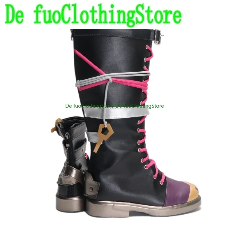متجر أحذية الملابس De Fuo أحذية كوسبلاي من الأساطير المدن التوأم معركة 2Arcane Jinx Jinx COS أحذية Heig Ht زيادة