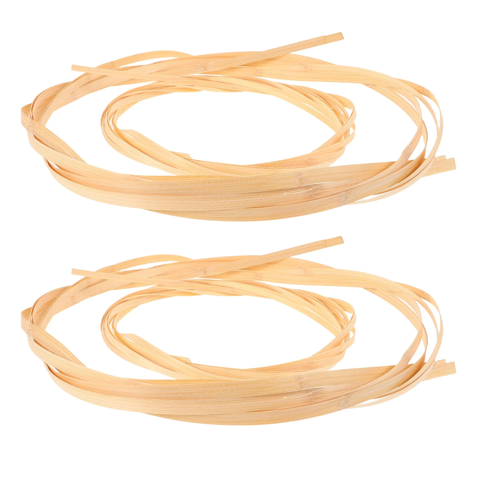 

4 pcs Bamboo Strips 6Mm Flat Reeds Coil For Basket Weaving Craft Diy Flower Basket Making Supplies Rattan Webbing Cane