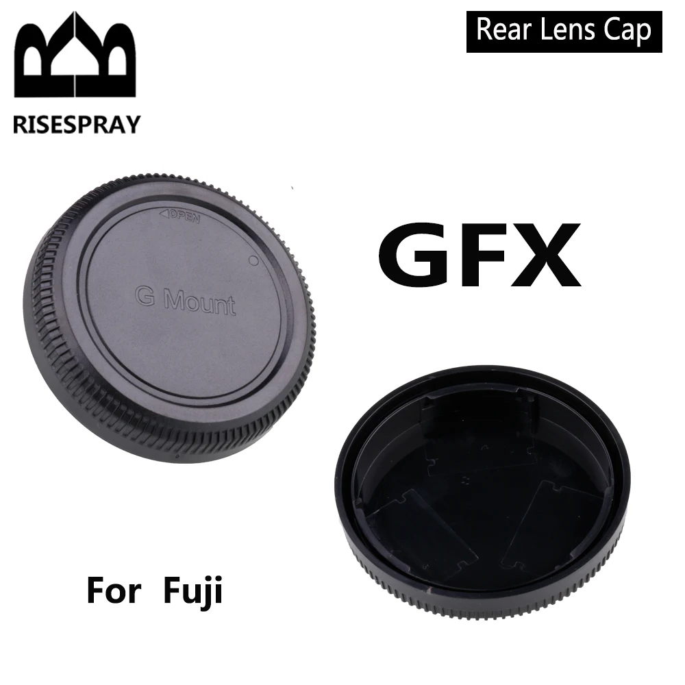 For Fujifilm GFX mount Lens Rear Cap / Camera Body Cap Plastic Black Lens Cap Cover Set for GFX50R GFX50S GFX50SII GFX100S