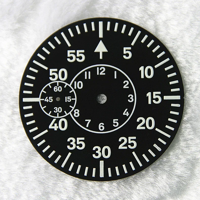 38.9MM Watch Dial Luminous Watch Plate Face Second At 6 /9 O'clock For ETA 6497 6498 Movement For Seagull ST3620 ST3600