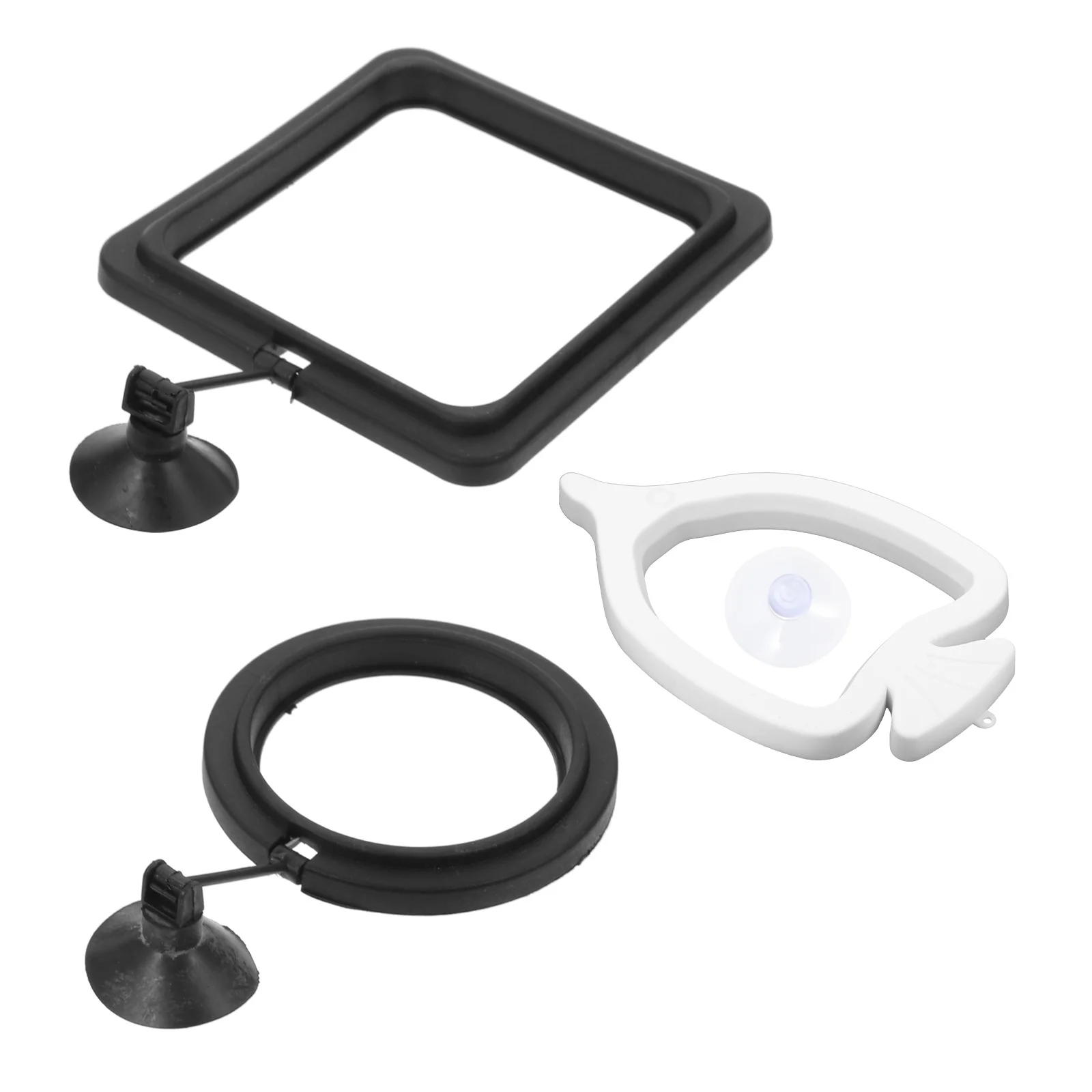 

3pcs Feeding Ring For Fish Tank Aquarium Supplies Floating Fish Feeder Reusable Wear Resistant Smooth Bright Design Compatible