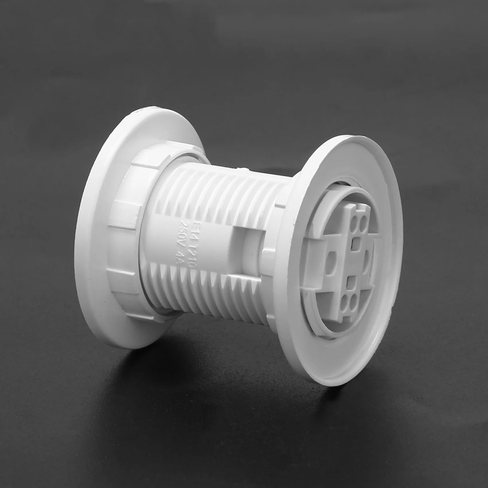AT02-2X Plastic Shell Screw Type E14 Bulb Light Lamp Holder Socket AC 250V 2A