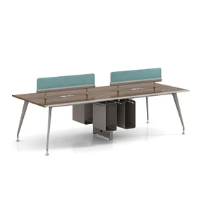 Modern Office Furniture Office Desk Wood Muebles De Oficina Office Staff Open Module Workstation for 2 4 6 8 Person