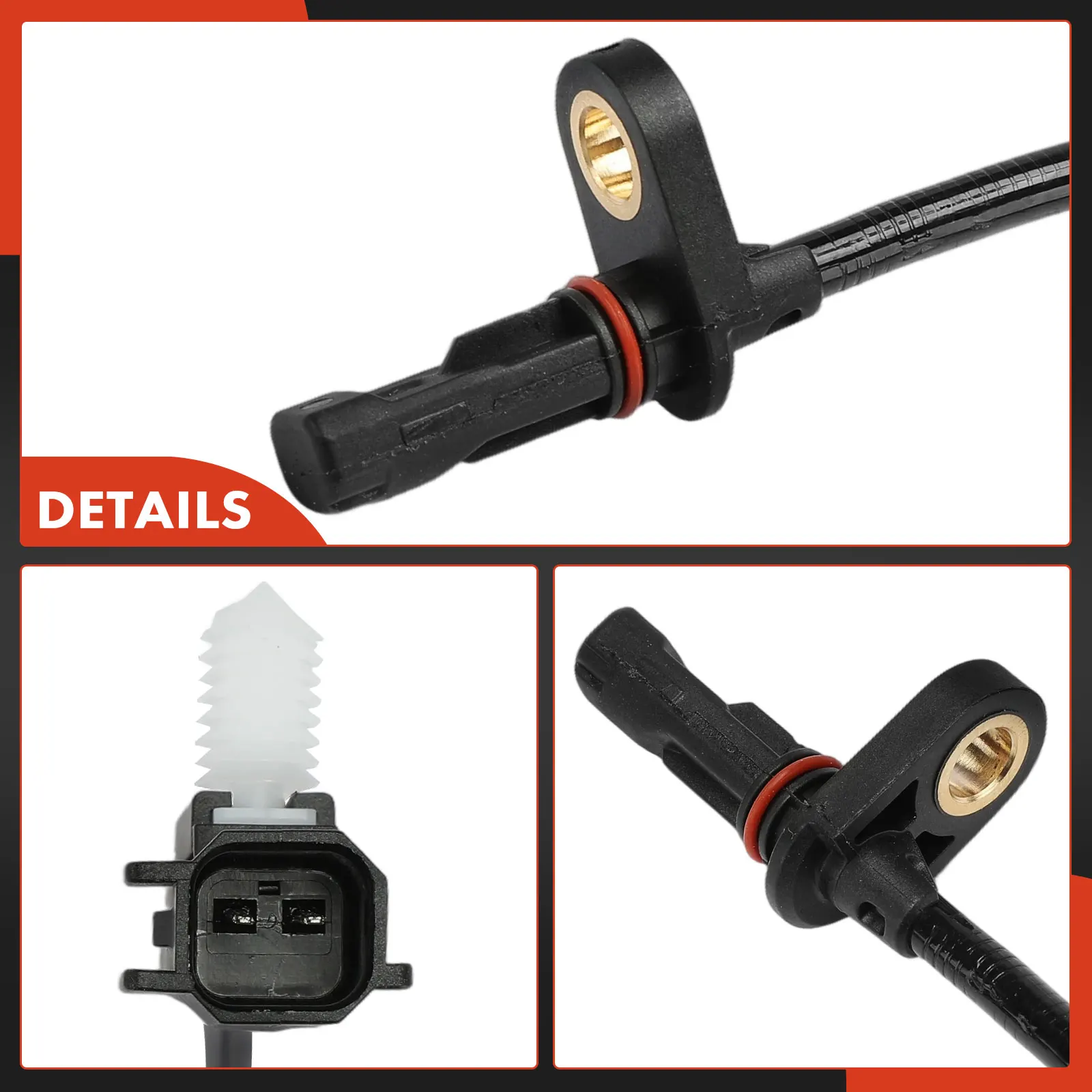 A-Premium Rear Passenger Side ABS Wheel Speed Sensor for Ford F-350 Super Duty 17-23 F-450 Super Duty F-550 Super Duty 16-22 6