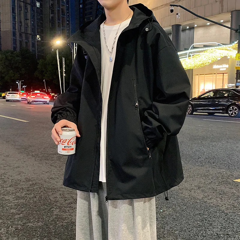 Fashion Unisex Gradient Casual Hooded Jackets 2026 Spring Autumn Youth Streetwear Coat Men's Outdoor Sport Top Hoody Windbreaker