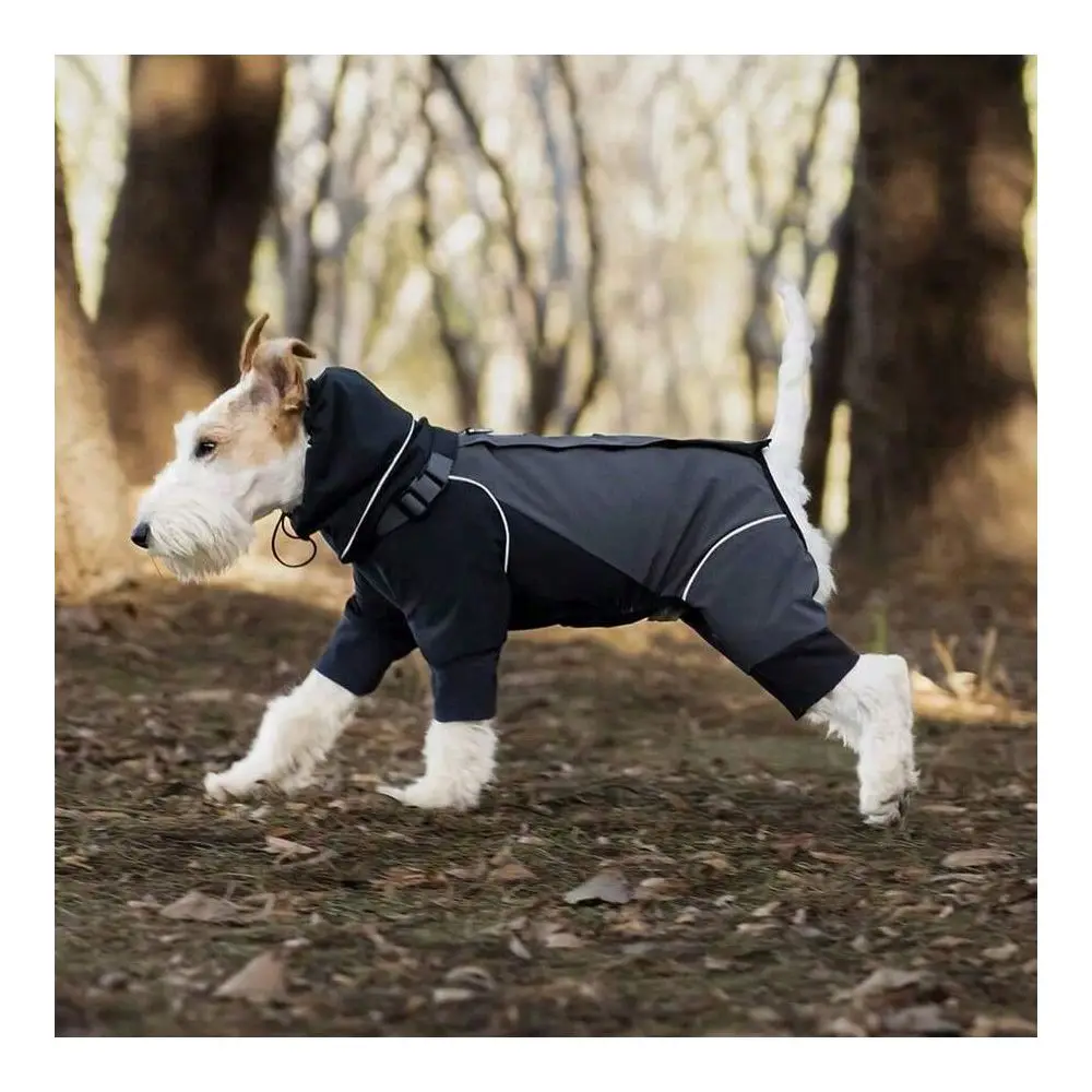 

Quality Pet Raincoat, Reflective Adjustable Collar With Leash Hole, Suitable Medium Small Dogs, Waterproof Outdoor Walking Spor