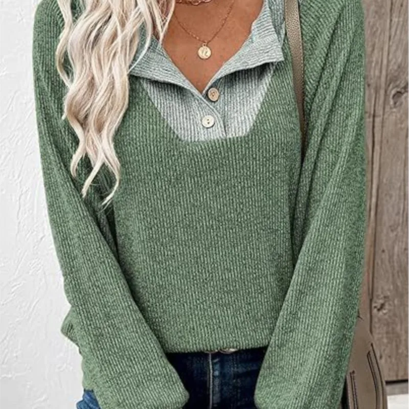 

New Tops Woman 2025 Half Zipper Lapel Solid Color Roupa Feminina Sweater Women's Long Sleeve Versatile Pullover Ropas De Mujeres