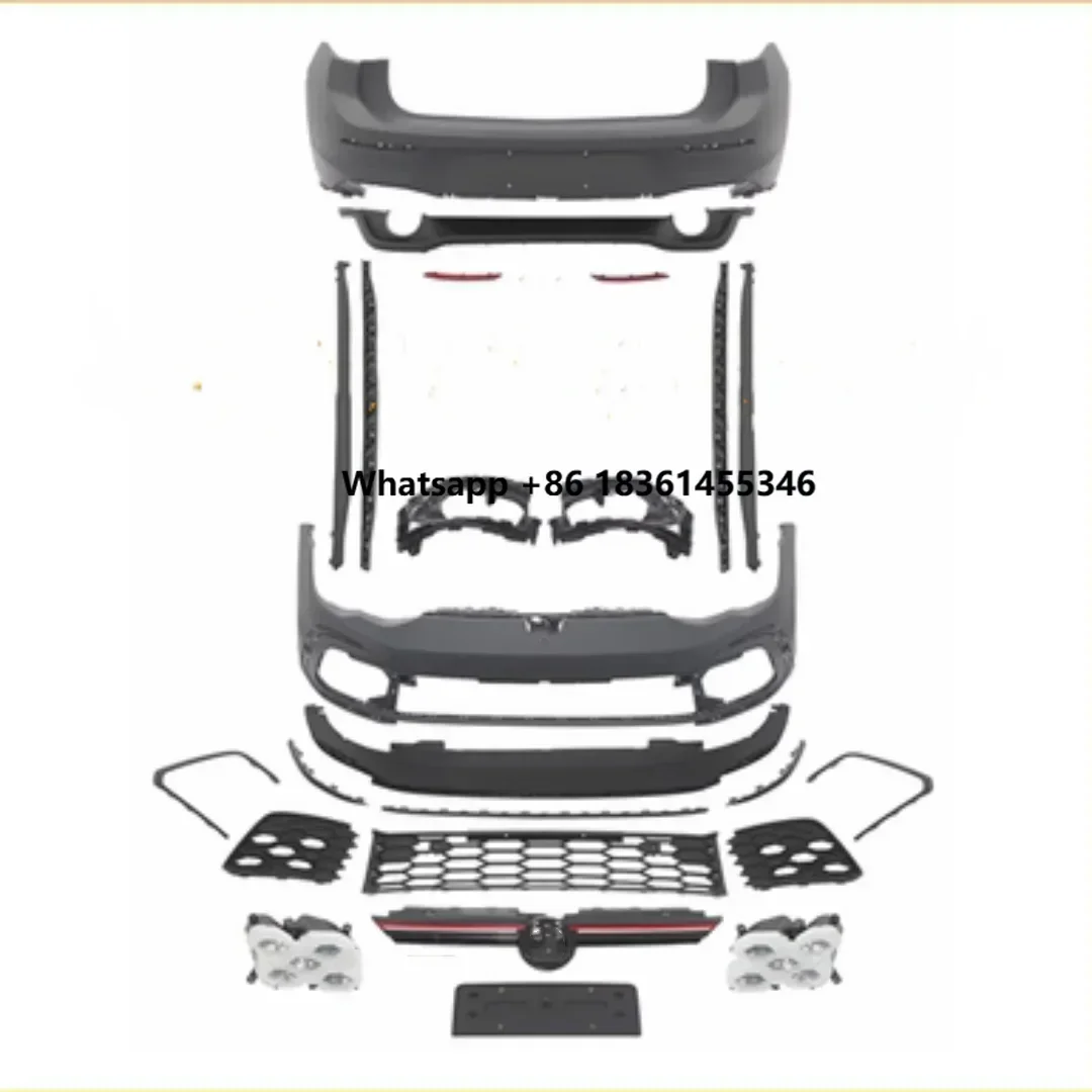 

For vw Golf 8 Modified GTI Style Fog Lamp Frames Car Accessories Body Kit Front Rear Bumper Grill Side Skirt Assembly