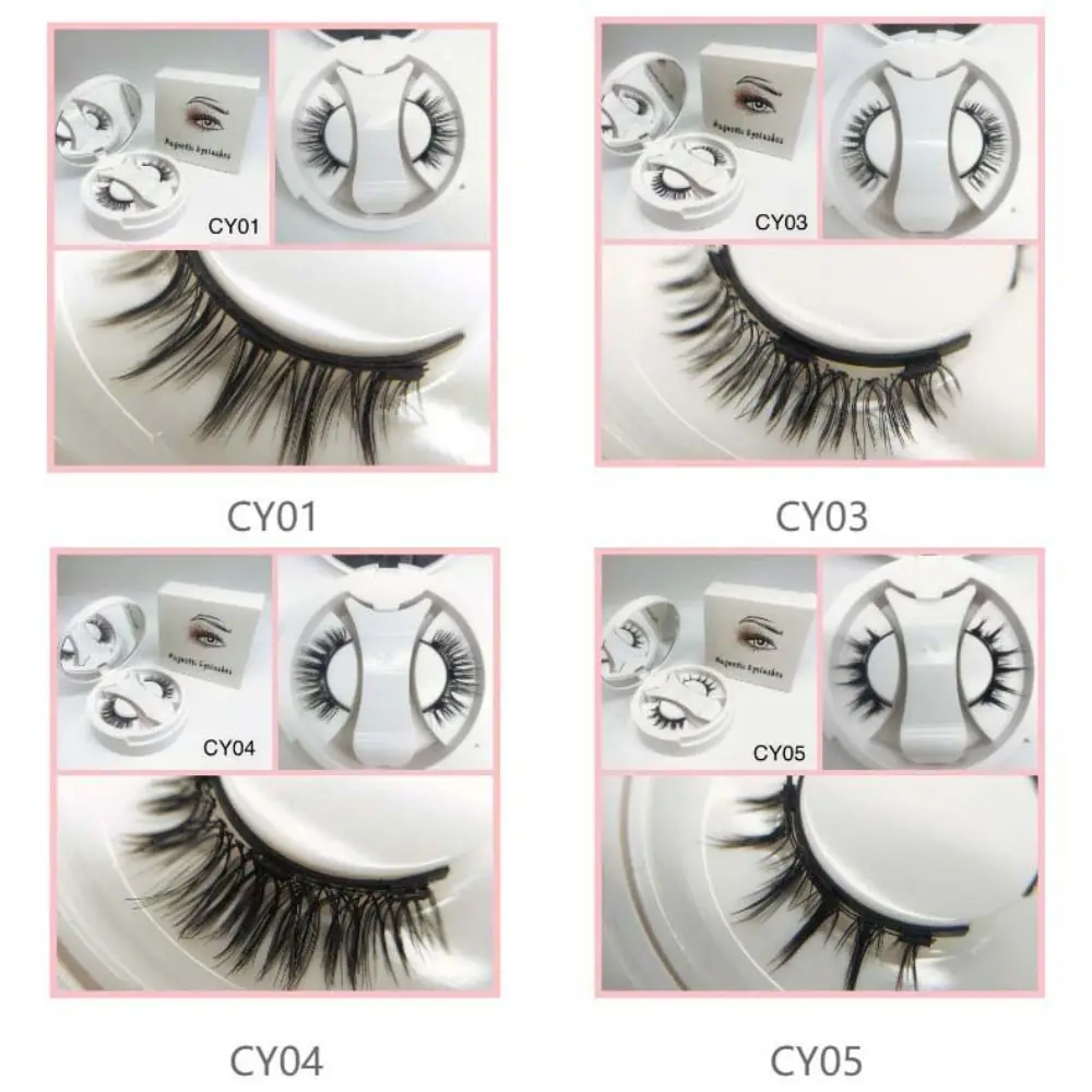 

Cat Eye Magnetic False Eyelashes Makeup Long Lasting Magnetic Eyelashes with Clip Fluffy Reusable False Eyelash Clusters Women