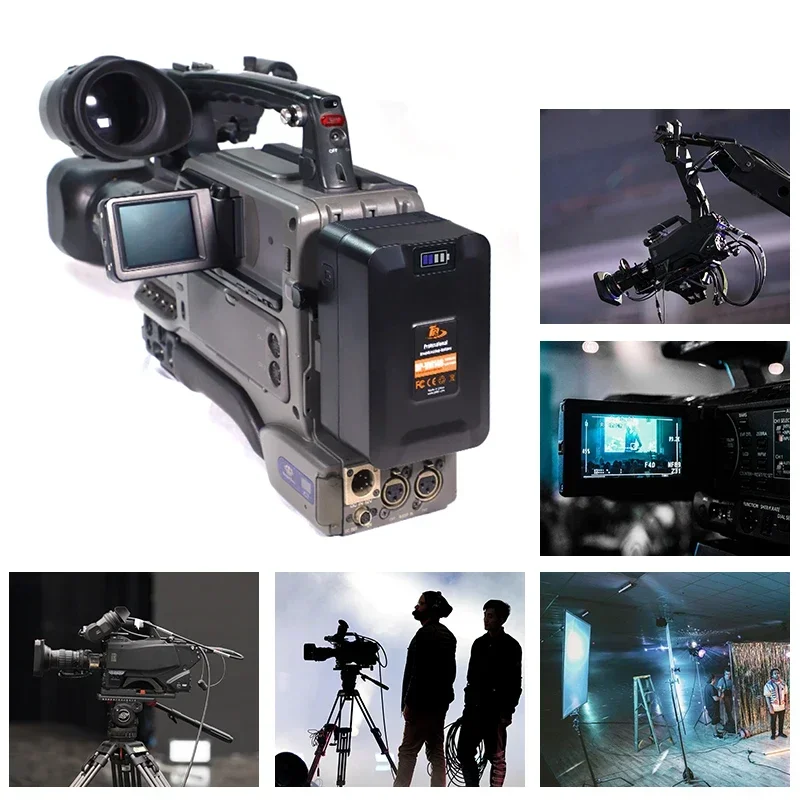 بطارية قفل تثبيت عالية السعة 10000 مللي أمبير في الساعة BP-VM148C 148Wh لأضواء كاميرا بث الفيديو