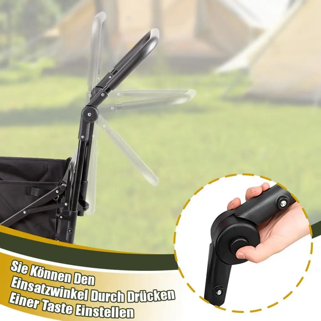 Folding Push Handle Spare Part Replacement Attachment for Truck Trolley Wagon