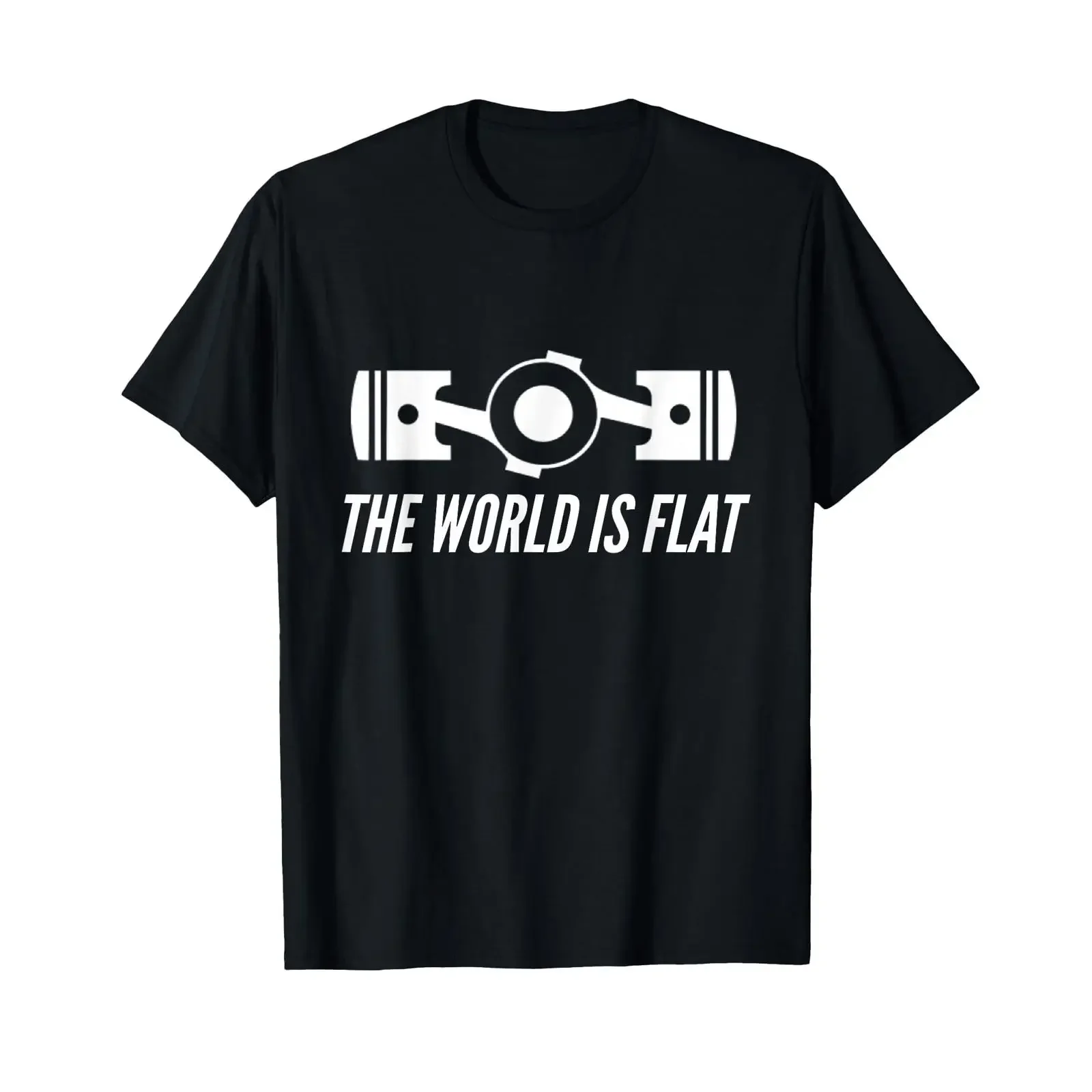 The World Is Flat JDM German Racecar Four Boxer Engine T Shirt vintage Washed Unisex designer clothes Slightly Breathable