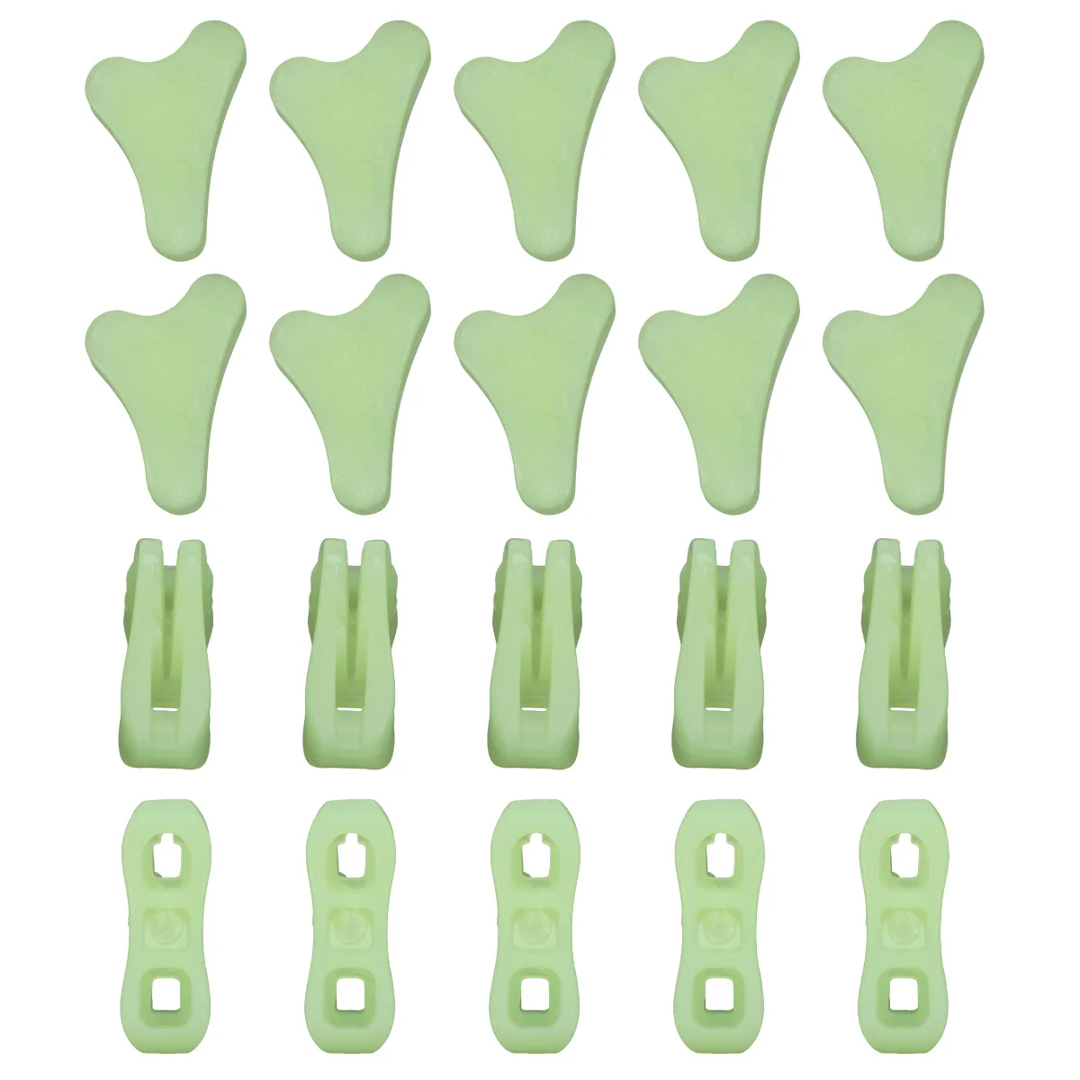 

20Pcs Camping Rope Buckle Triangle Portable Tent Rope Buckle Glow Night Safety Supplies Camping Supplies