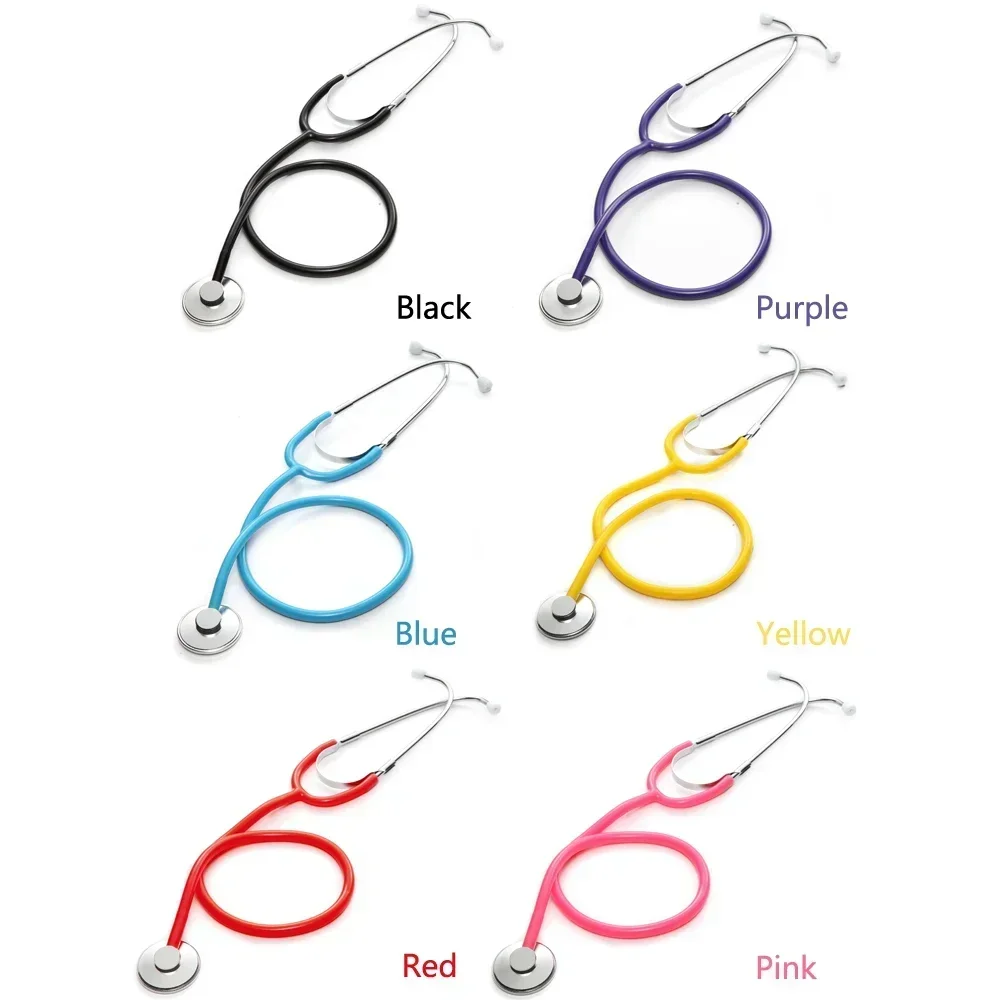4Pcs Portable Single Head Stethoscope Doctor Medical Equipment Professional Cardiology Stethoscope Student Vet Nurse Medical