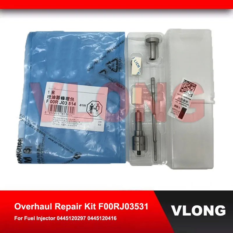 Common Rail Injector Overhaul Kits For Cummins ISF3.8 FOTON VOGLA 0445120134 0445120416 0445120297 Spray Repair Parts F00RJ03531