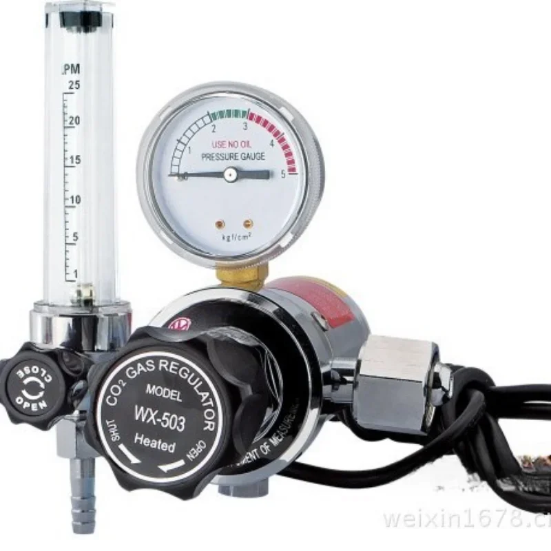 Energy-saving Carbon Dioxide CO2 Gas Pressure Reducer WX-503 Adjustable Pressure Gauge CO2 Single-stage G5/8