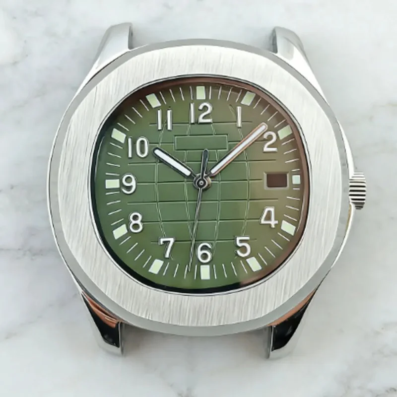 

Часы Aquanaut 42 мм, корпус из нержавеющей стали 316L, сапфировое стекло, серебристый корпус, подходят для механизма NH35 NH36, подходят для сборки циферблата 32 мм.