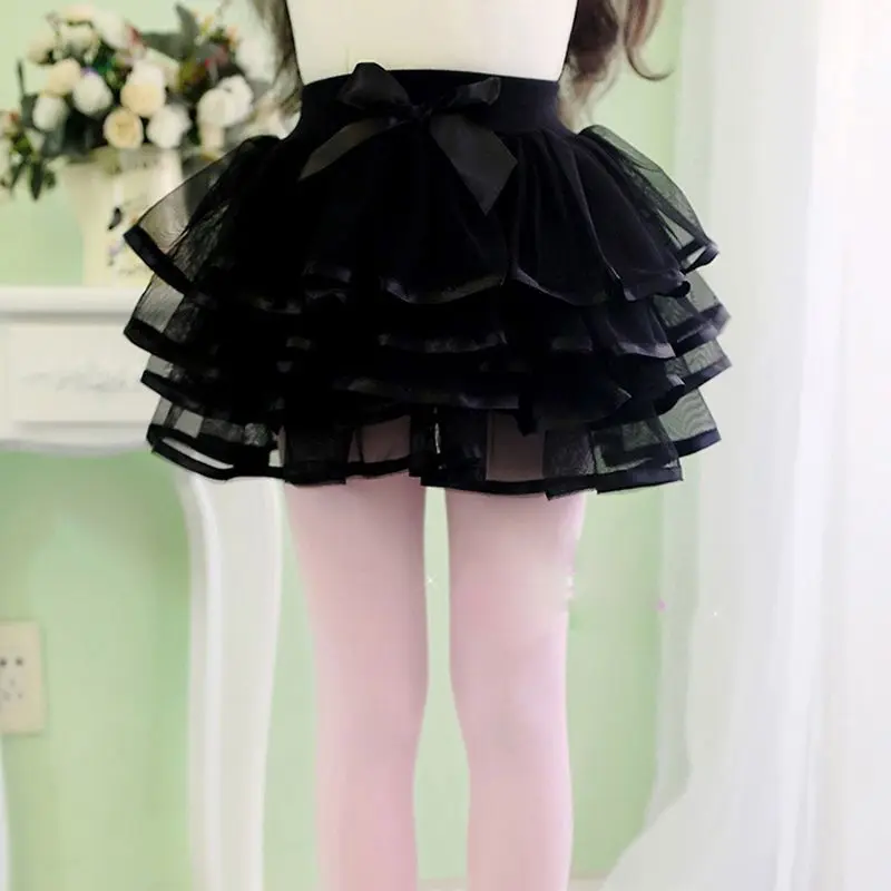 2023 Girls' Fluffy Skirt Half Skirt Spring/Summer Dance Little Girl Lace Cake Children's Short Skirt/Adult SKIRT