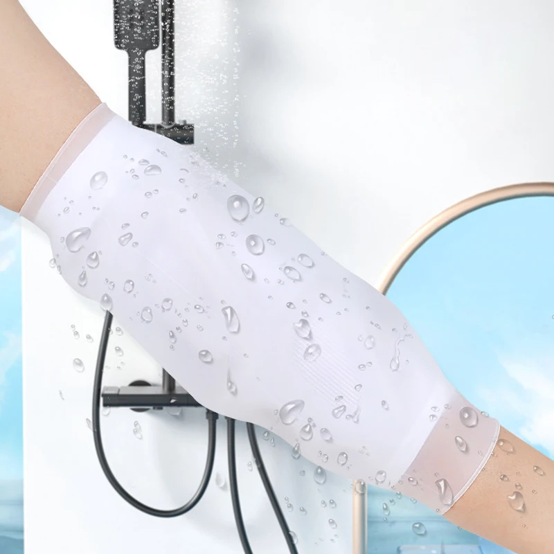 silicone-waterproof-picc-line-shower-cover-adult-watertight-arm-protector-catheter-indwelling-needle-fix-bandage-sleeve-sheath